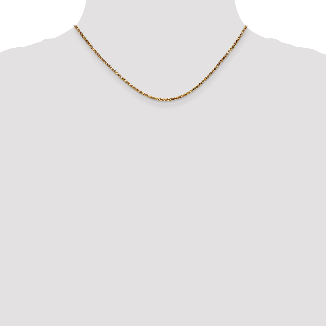 14k Rose Gold 2.1mm D/C Spiga Chain