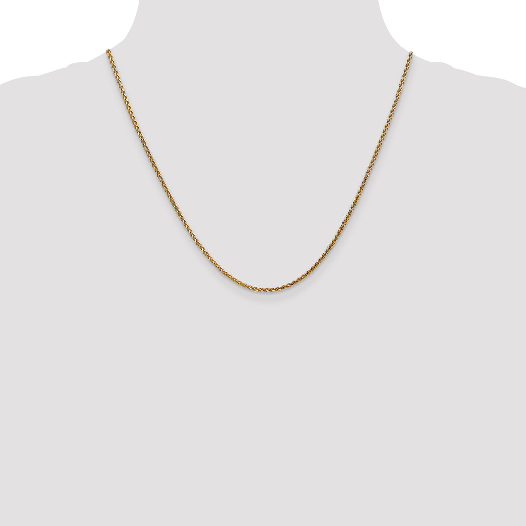 14k Rose Gold 2.1mm D/C Spiga Chain