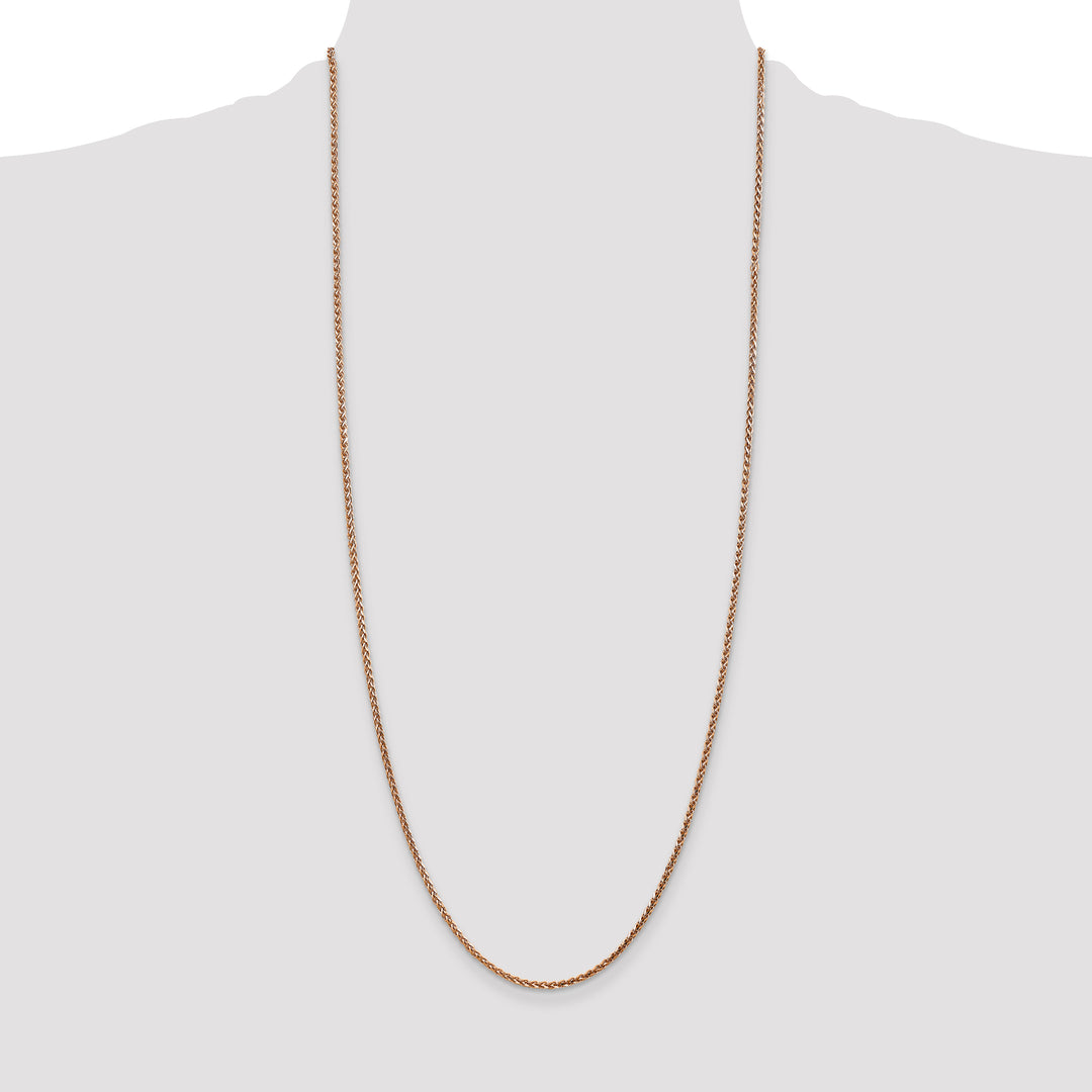 14k Rose Gold 2.1mm D/C Spiga Chain