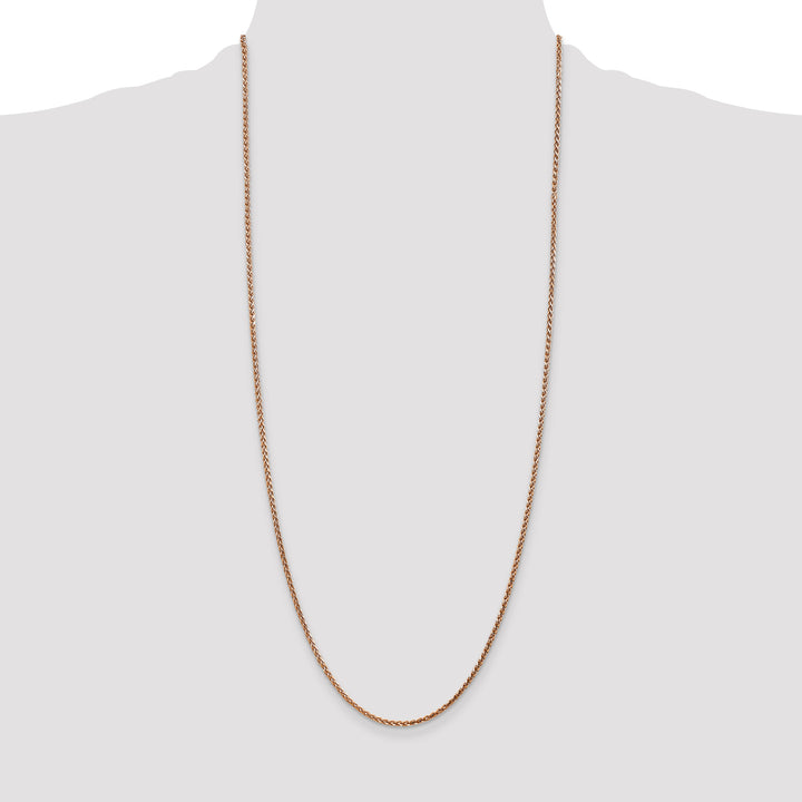 14k Rose Gold 2.1mm D/C Spiga Chain