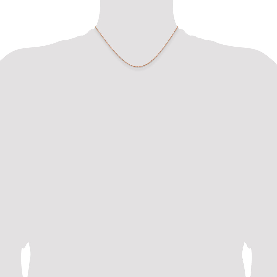 14k Rose Gold 1.15mm Baby Rope Chain