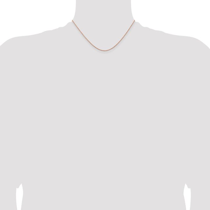 14k Rose Gold 1.15mm Baby Rope Chain