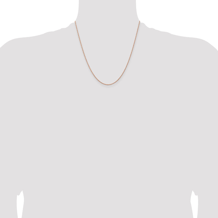14k Rose Gold 1.15mm Baby Rope Chain
