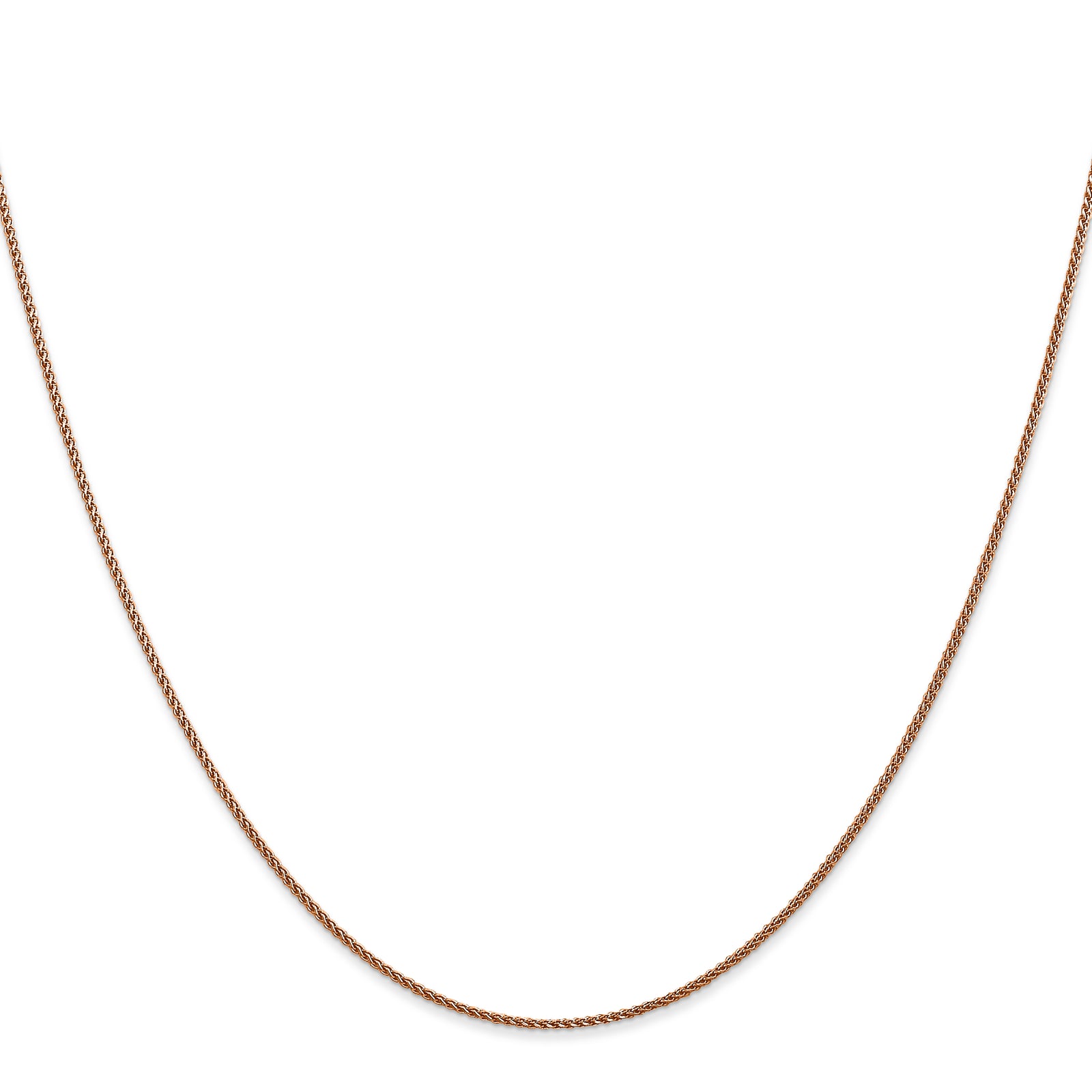 14k Rose Gold 1.05mm D/C Spiga Chain
