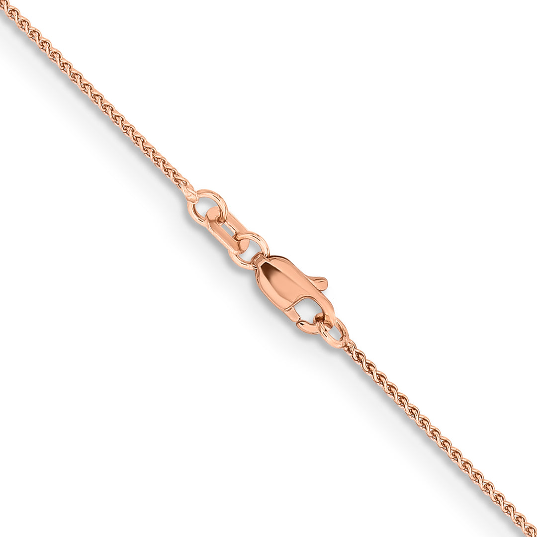 14k Rose Gold 1.05mm Solid Polished Spiga Chain