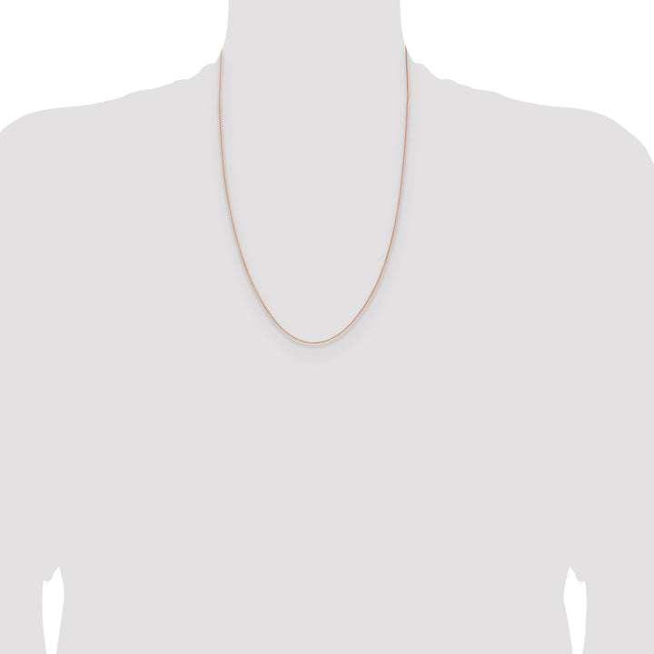 14k Rose Gold 1.05mm Solid Polished Spiga Chain