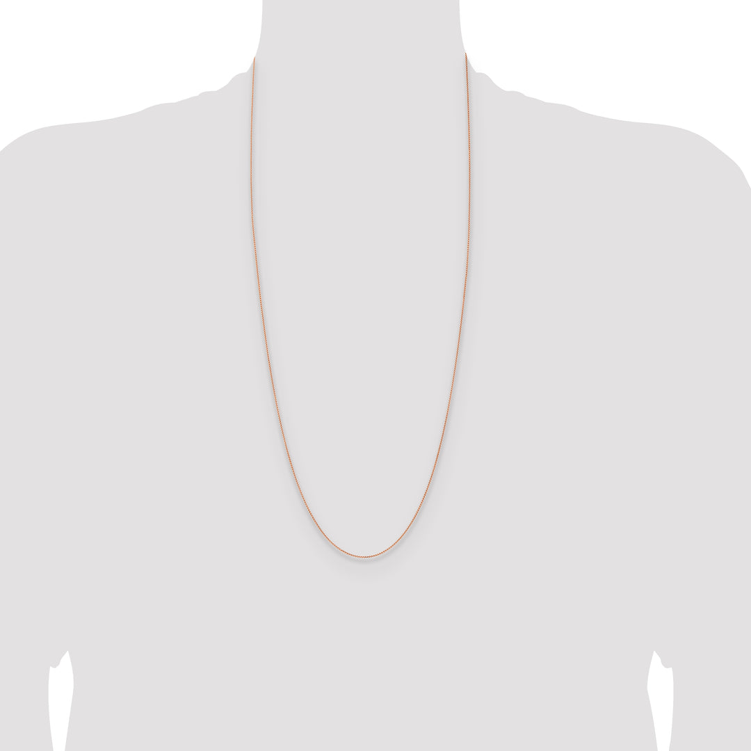 14k Rose Gold 1.05mm Solid Polished Spiga Chain