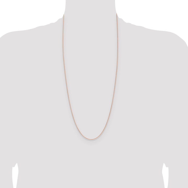 14k Rose Gold 1.05mm Solid Polished Spiga Chain