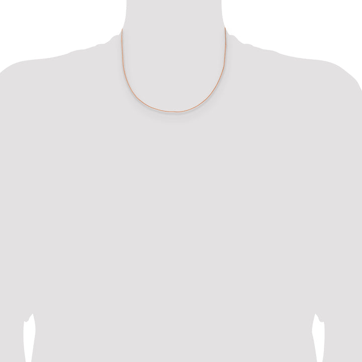 14k Rose Gold 1.05mm Solid Polished Spiga Chain
