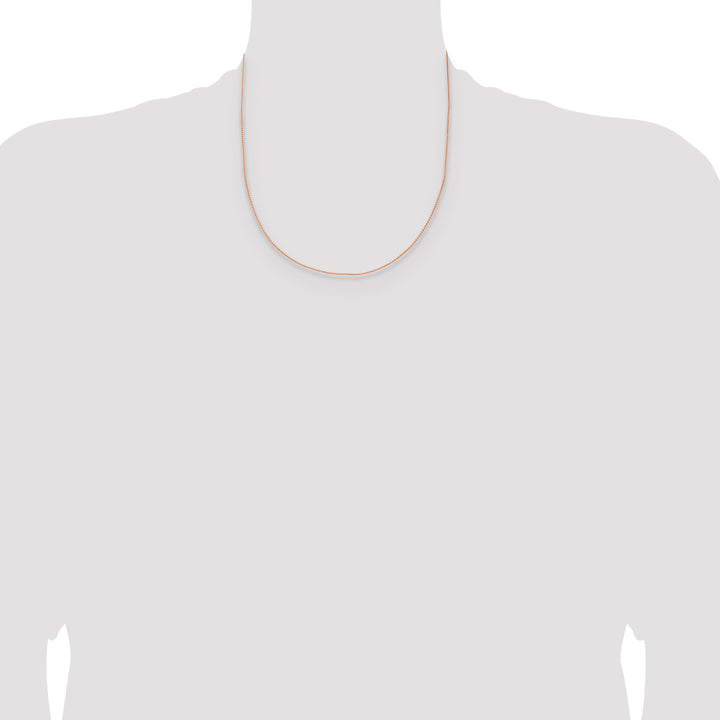 14k Rose Gold 1.05mm Solid Polished Spiga Chain