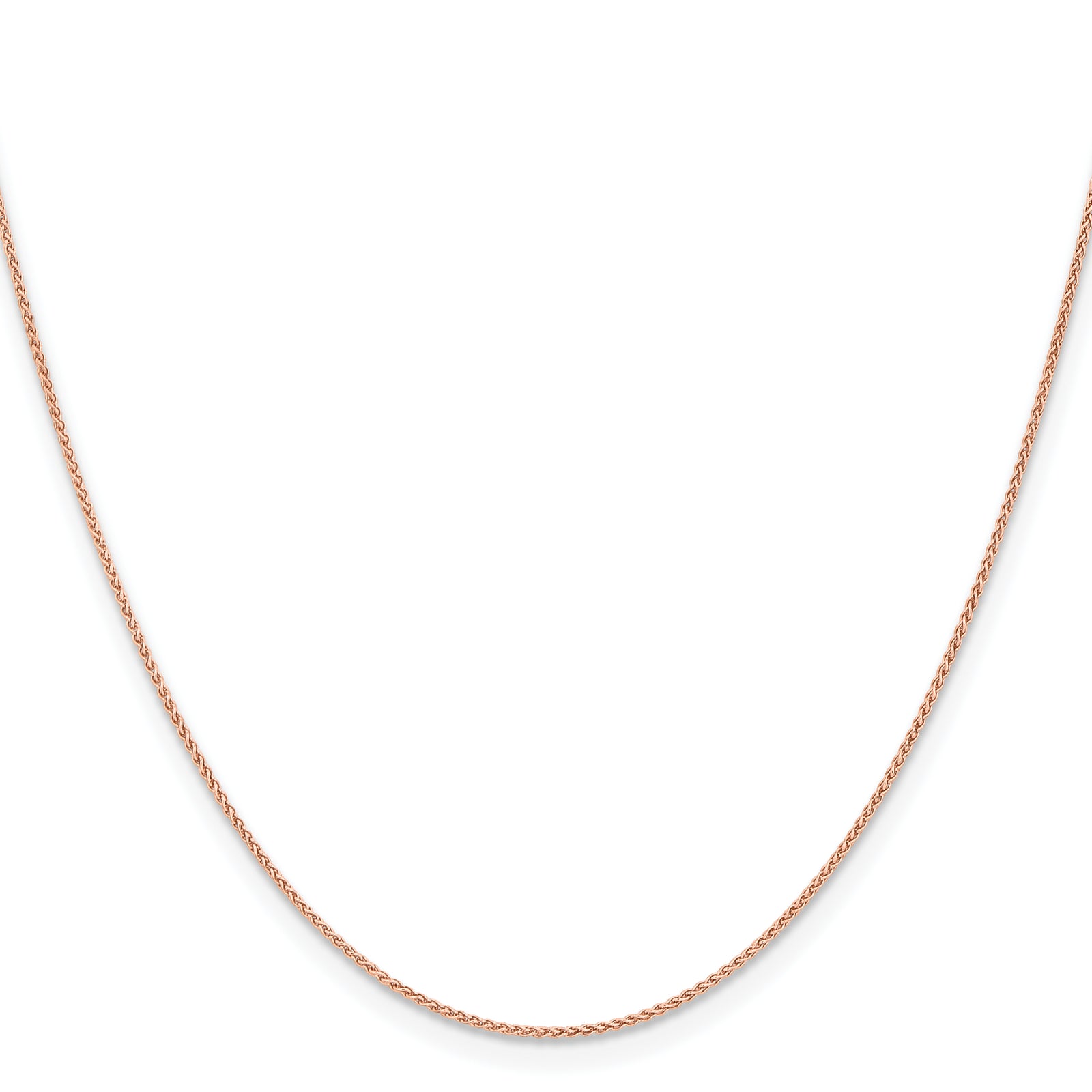 14k Rose Gold 1.05mm Solid Polished Spiga Chain