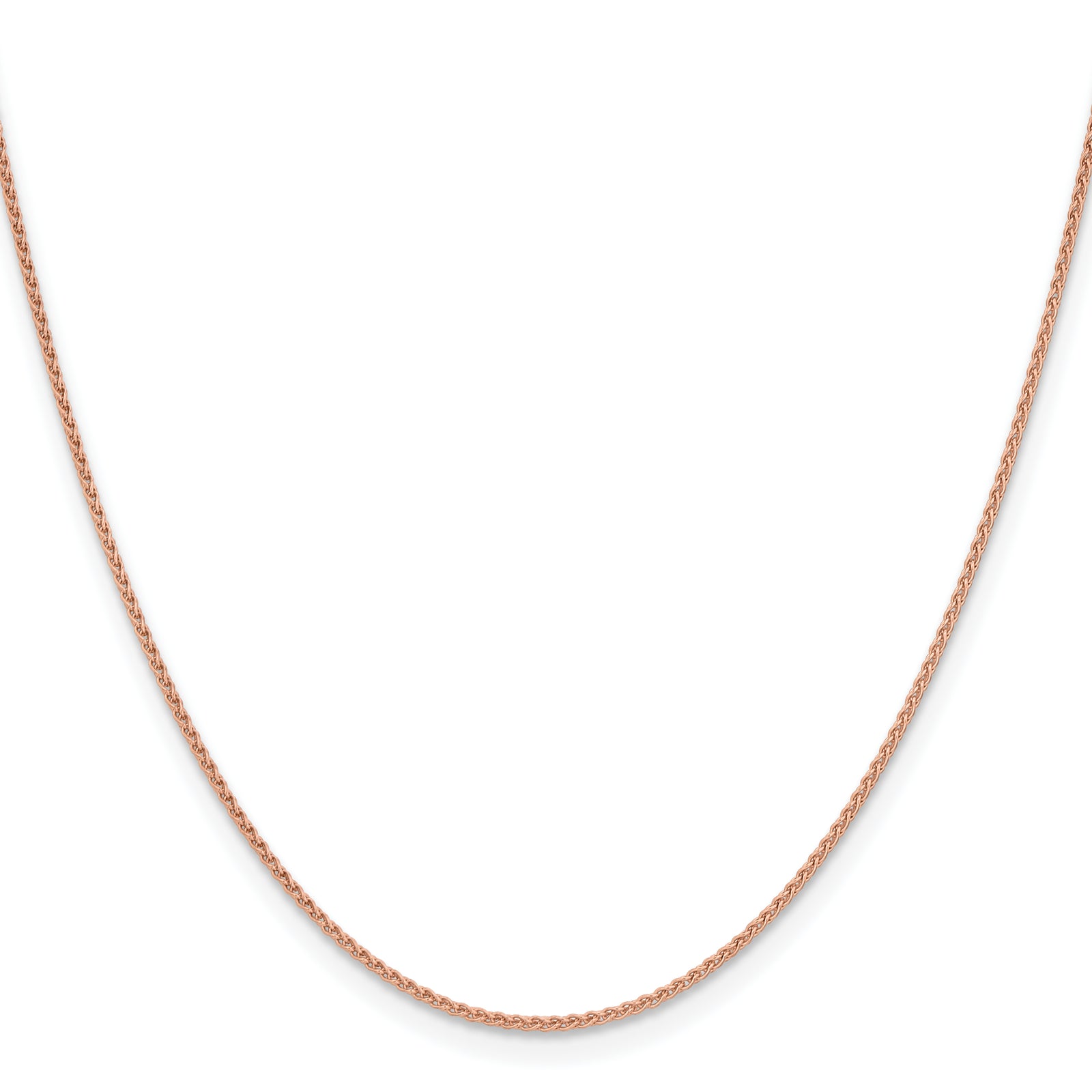 14k Rose Gold 1.25mm Solid Polished Spiga Chain