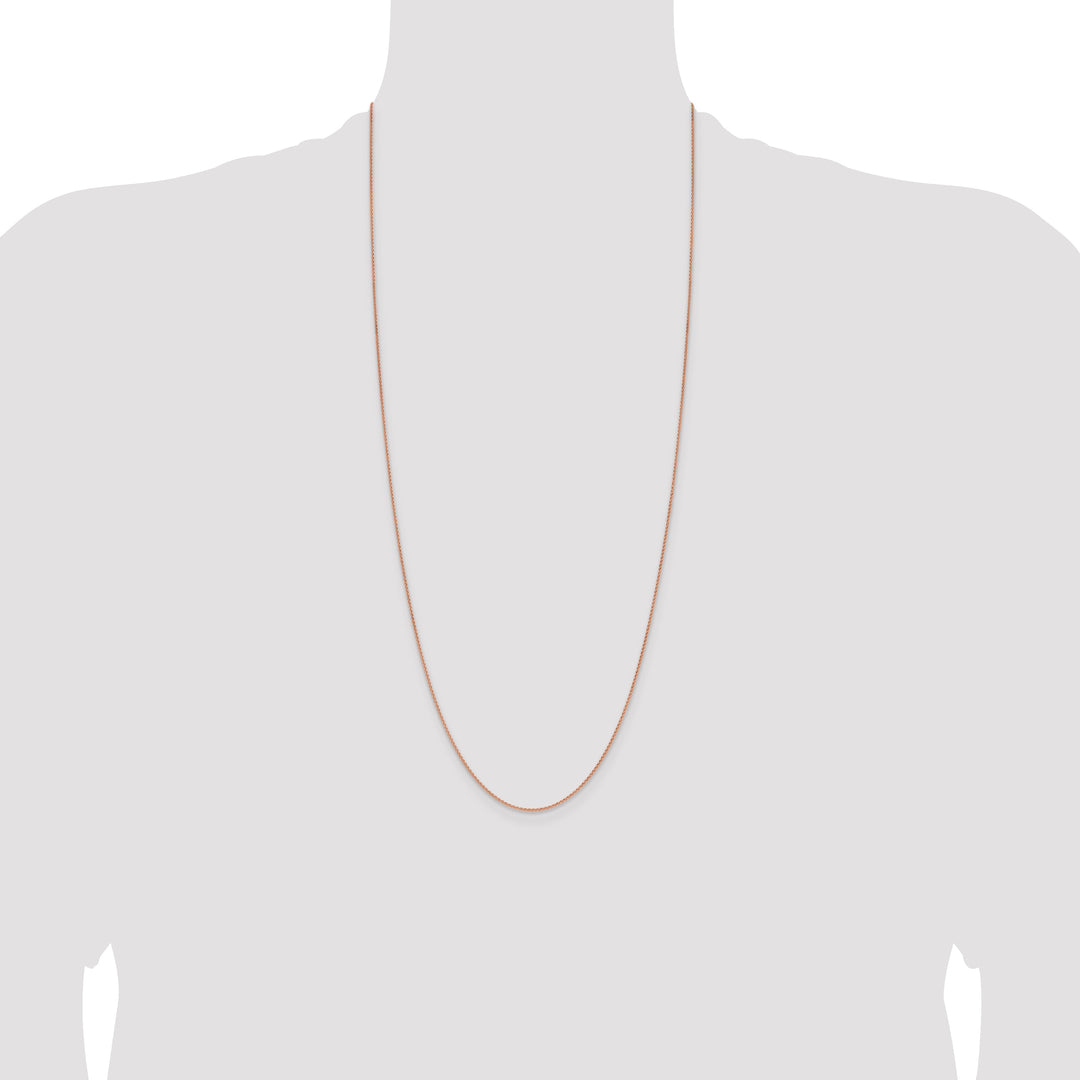 14k Rose Gold 1.25mm Solid Polished Spiga Chain