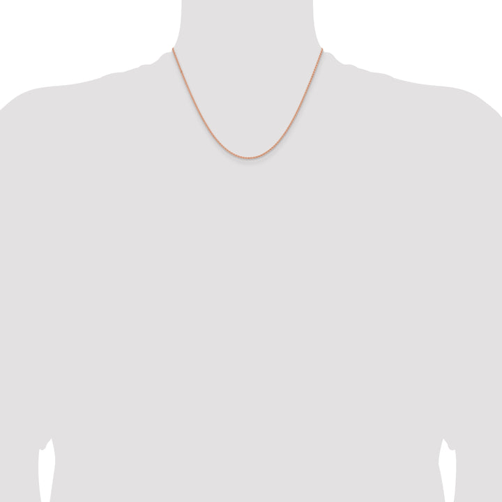14k Rose Gold 1.7mm Solid Polished Spiga Chain