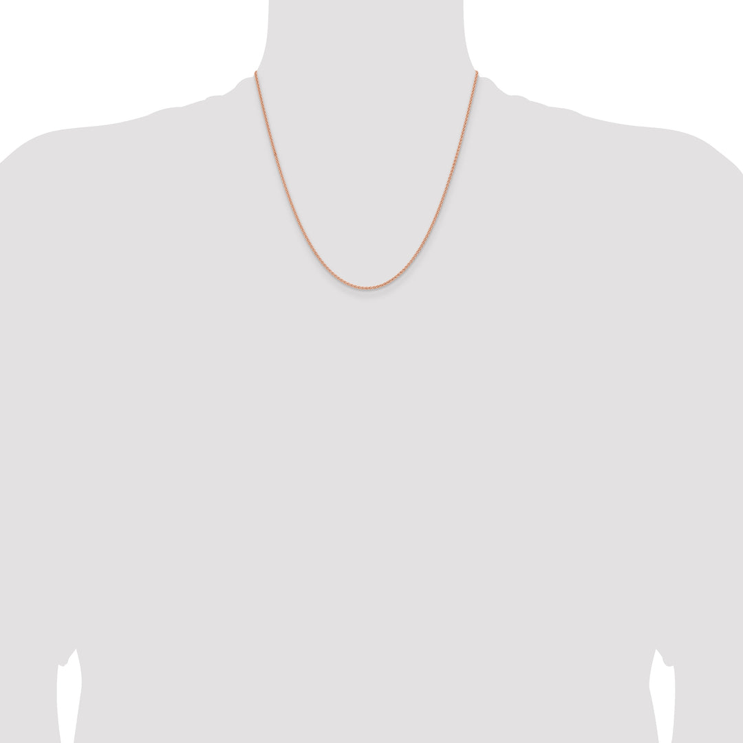 14k Rose Gold 1.7mm Solid Polished Spiga Chain