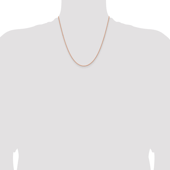 14k Rose Gold 1.7mm Solid Polished Spiga Chain