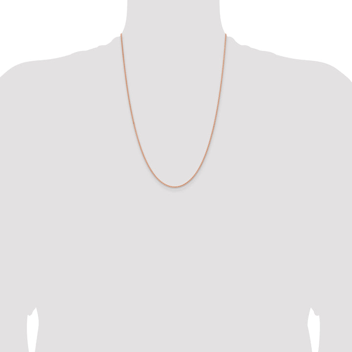 14k Rose Gold 1.7mm Solid Polished Spiga Chain
