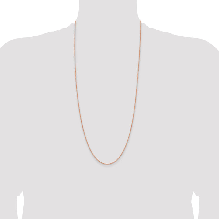 14k Rose Gold 1.7mm Solid Polished Spiga Chain