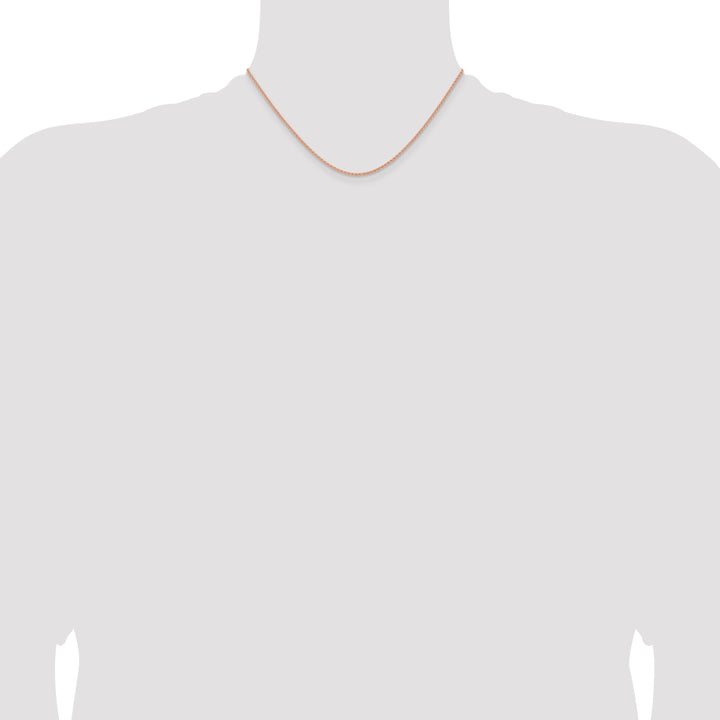 14k Rose Gold 1.7mm Solid Polished Spiga Chain