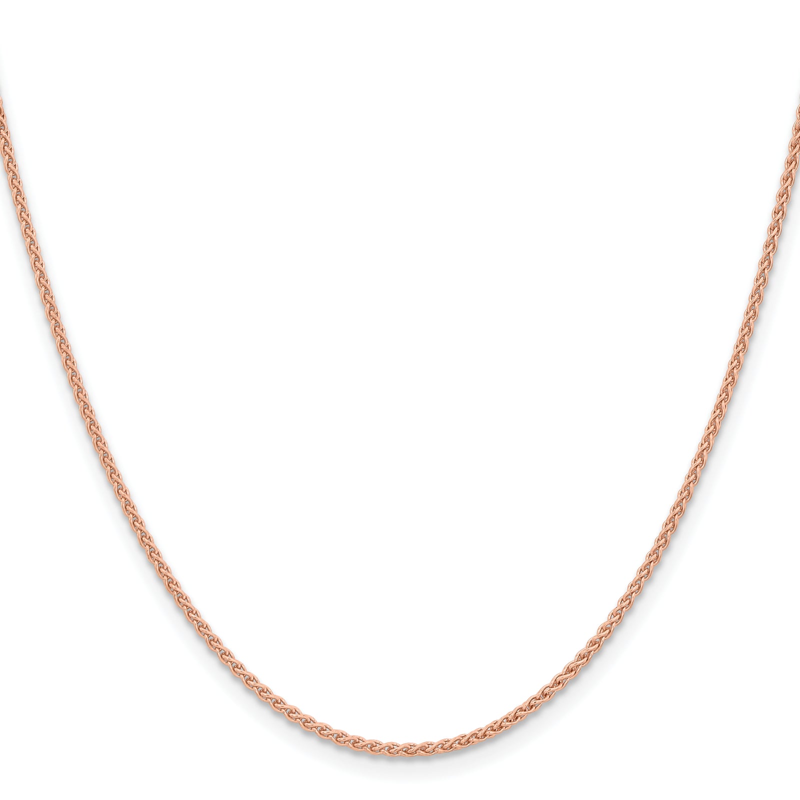14k Rose Gold 1.7mm Solid Polished Spiga Chain