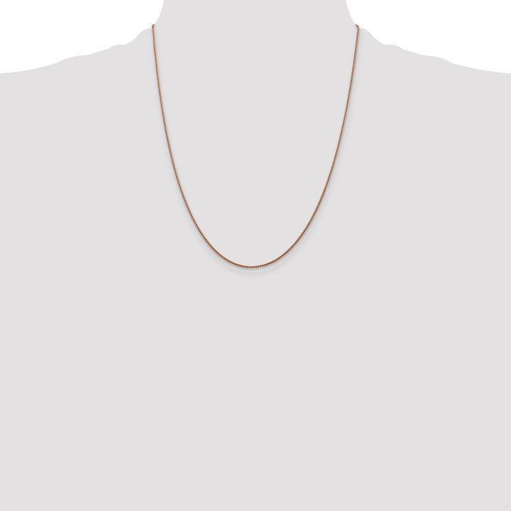 14k Rose Gold 1.05mm D/C Spiga Chain