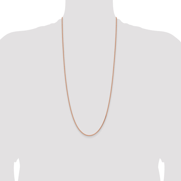 14k Rose Gold 2.1mm Solid Polished Spiga Chain