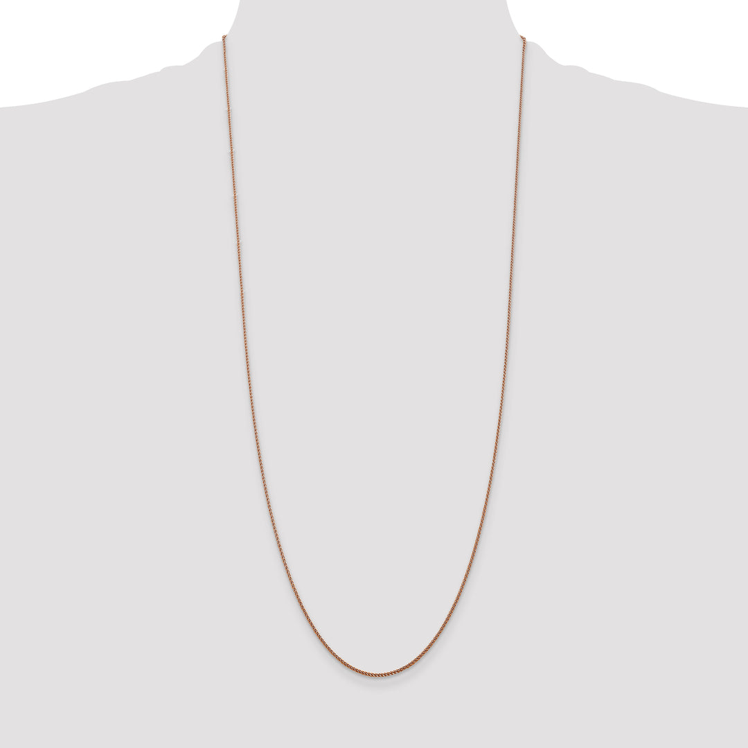 14k Rose Gold 1.05mm D/C Spiga Chain