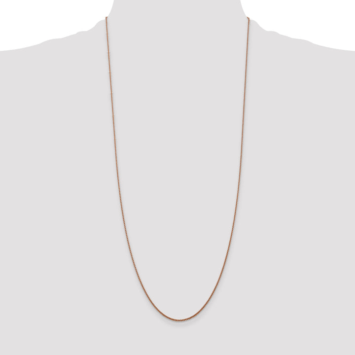 14k Rose Gold 1.05mm D/C Spiga Chain