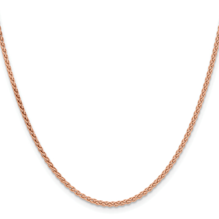 14k Rose Gold 2.1mm Solid Polished Spiga Chain