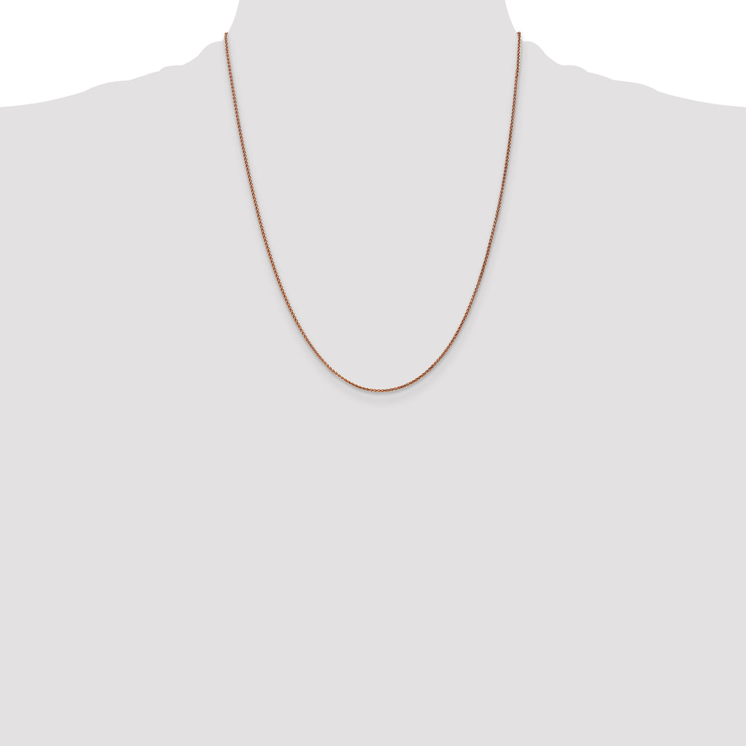 14k Rose Gold 1.25mm D/C Spiga Chain