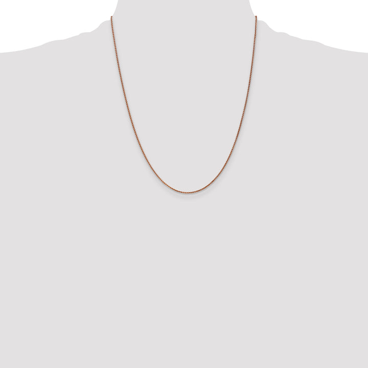 14k Rose Gold 1.25mm D/C Spiga Chain