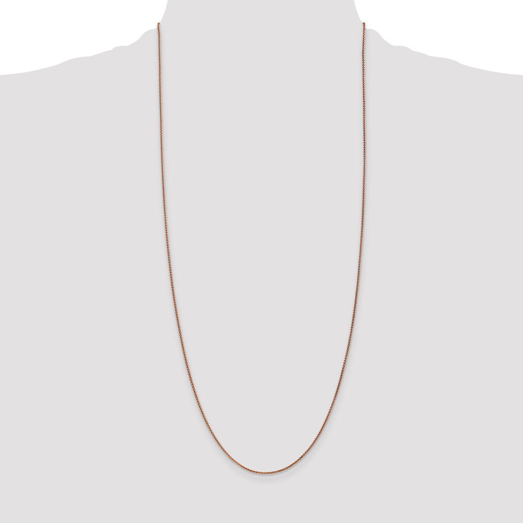 14k Rose Gold 1.25mm D/C Spiga Chain