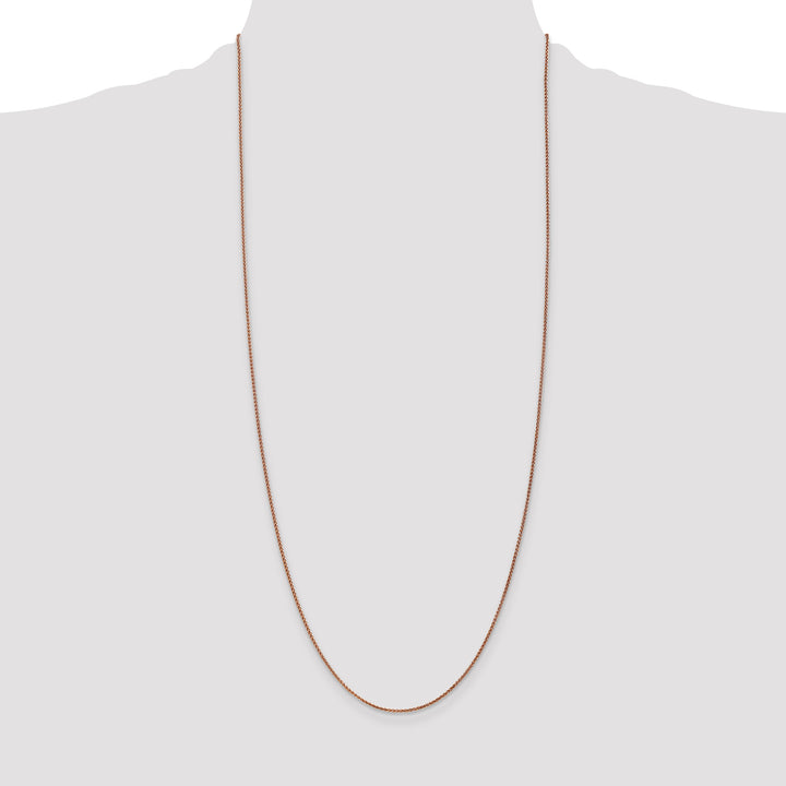 14k Rose Gold 1.25mm D/C Spiga Chain
