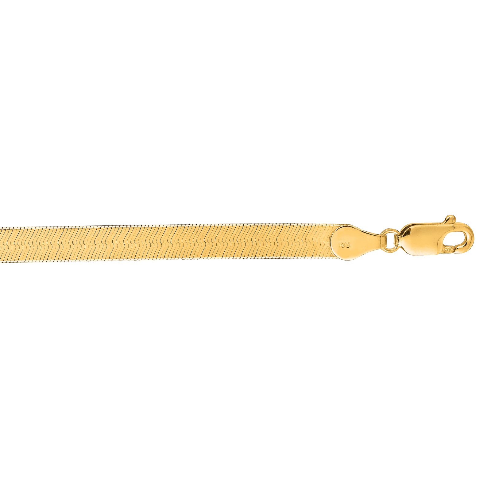 14K Gold 16"" 5mm Imperial Herringbone Chain