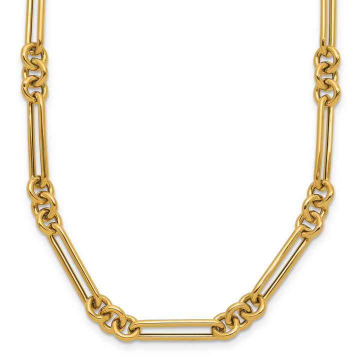 14K Polished Fancy Link Necklace