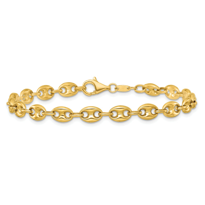 14K Polished Puffed Mariner 7.5 in Bracelet