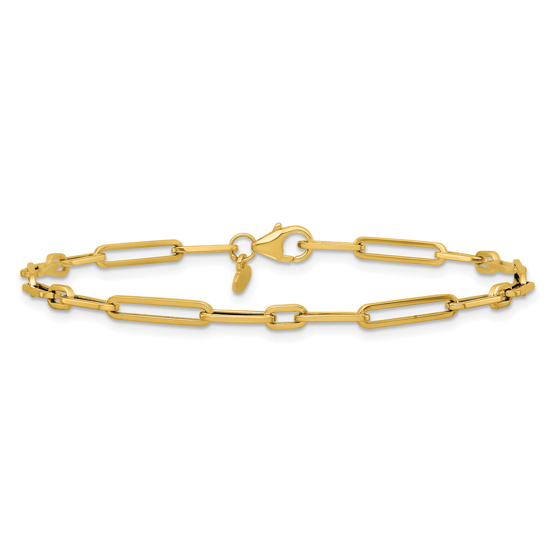 14k Polished 7.5in Paperclip Link Bracelet
