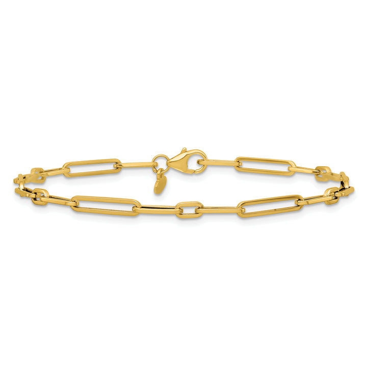 14k Polished 7.5in Paperclip Link Bracelet