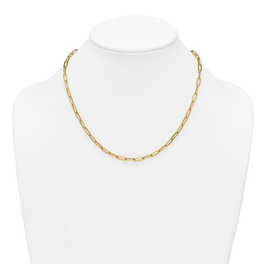 14k Polished 18in Paperclip Link Necklace