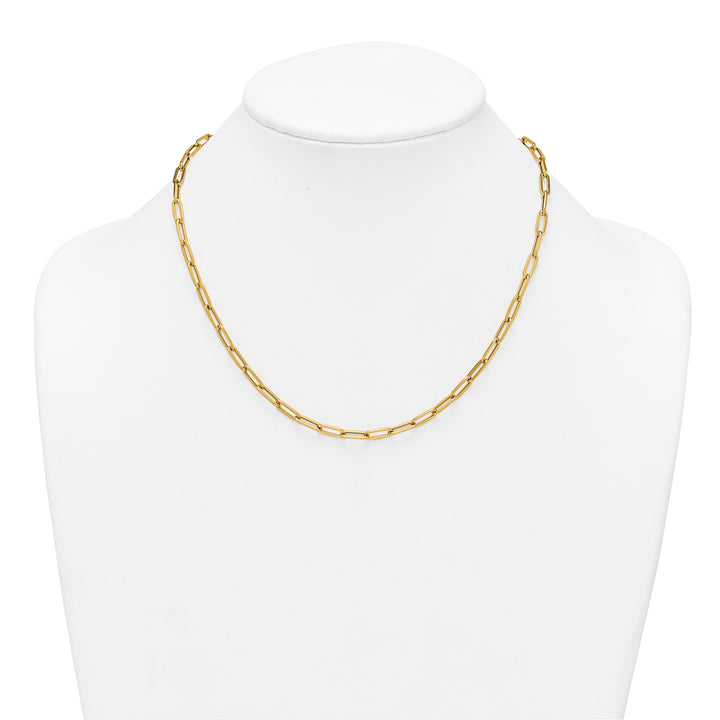 14k Polished 18in Paperclip Link Necklace