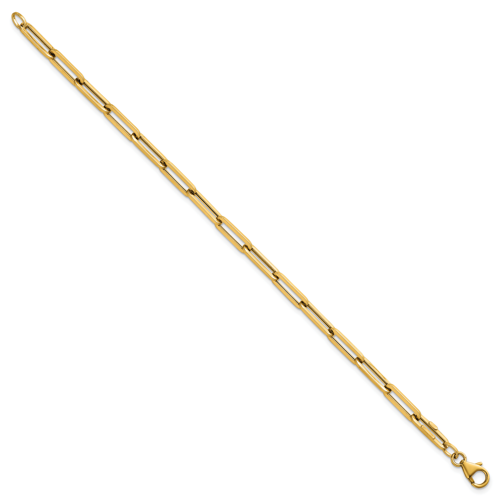 14k Polished 7.5in Paperclip Link Bracelet