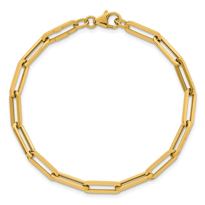 14k Polished 7.5in Paperclip Link Bracelet