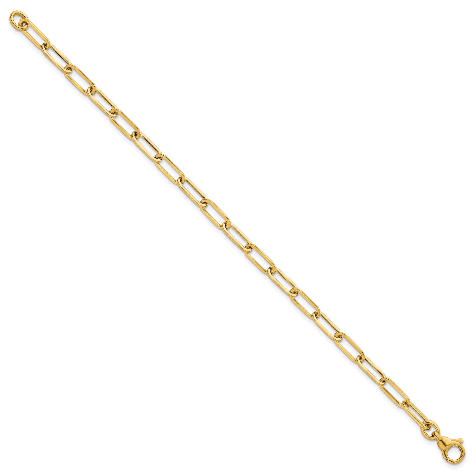 14k Polished Paper Clip Link 4.75mm Bracelet