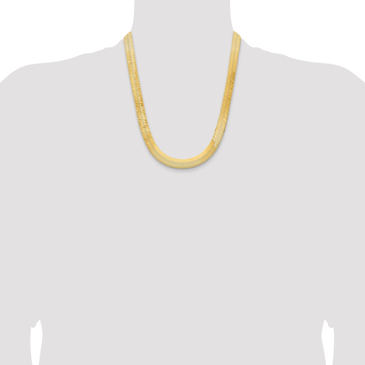 14k 10mm Silky Herringbone Chain