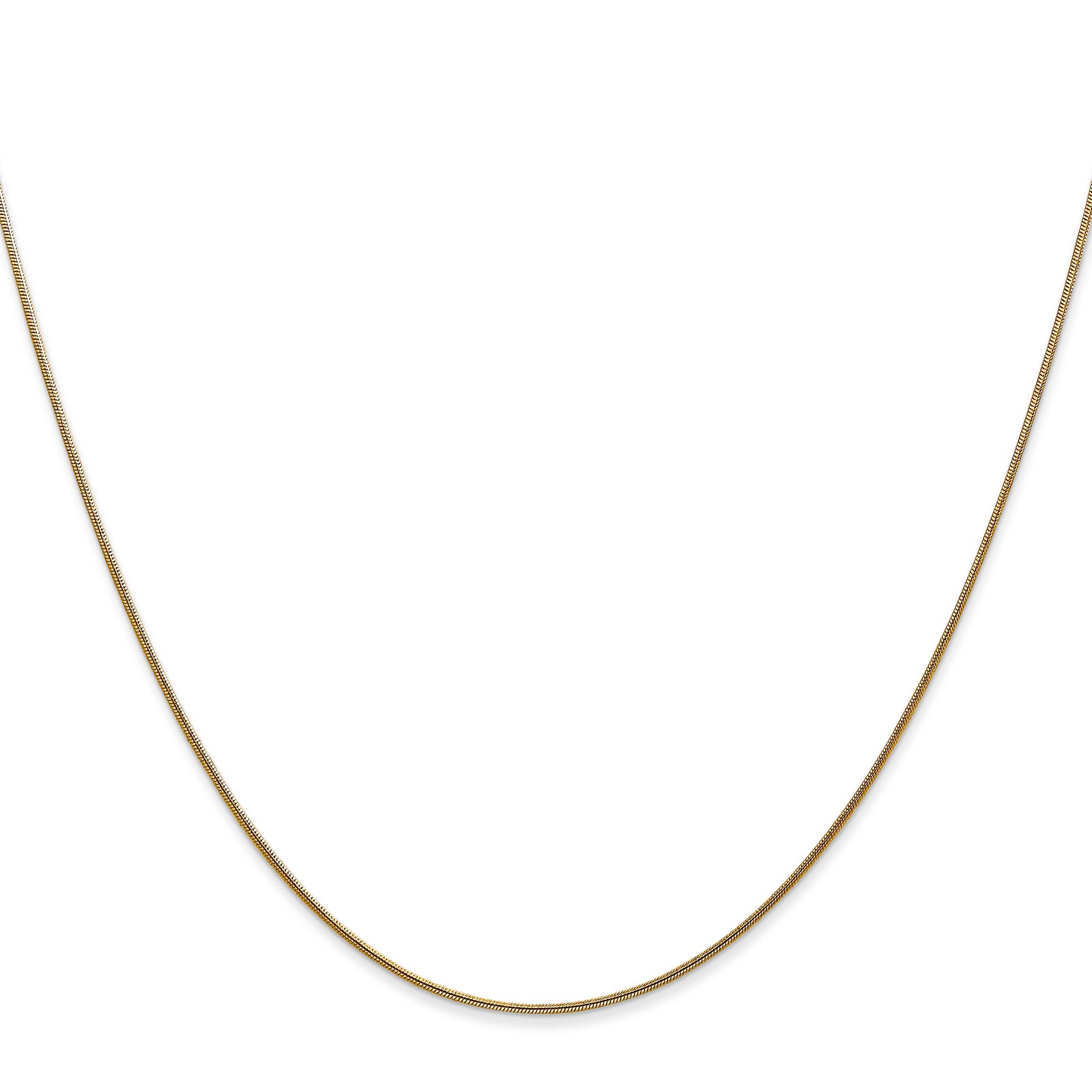 14k .8mm Round Snake Chain