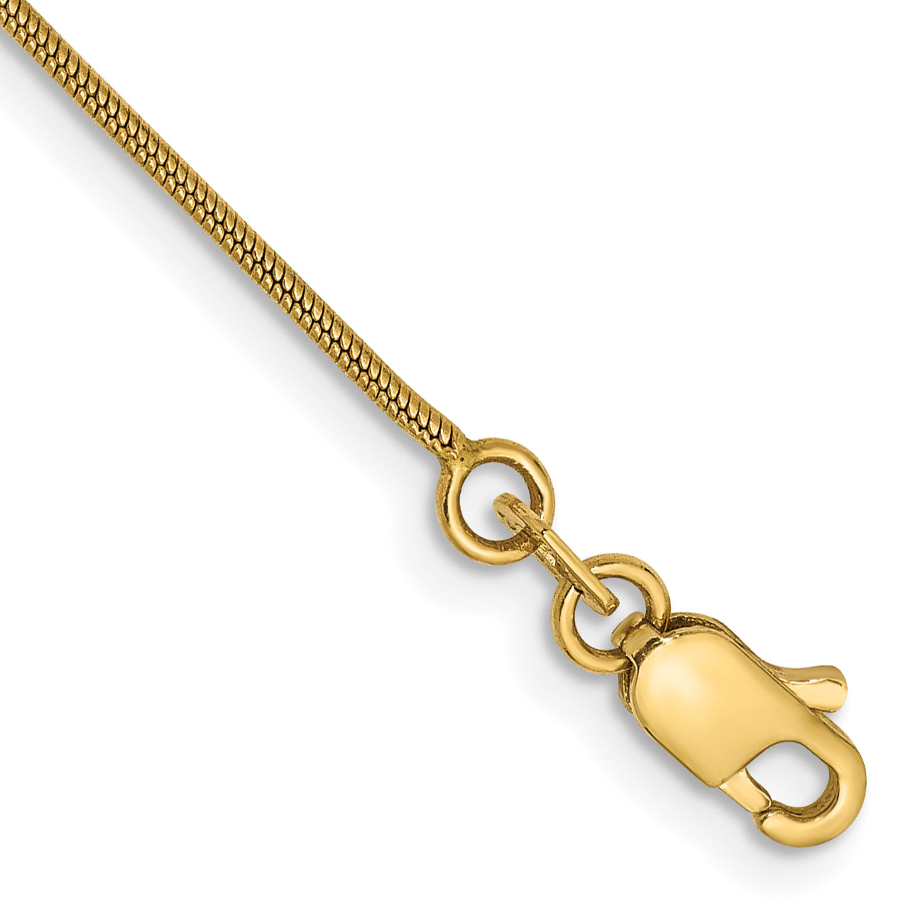 14k .9mm Round Snake Chain