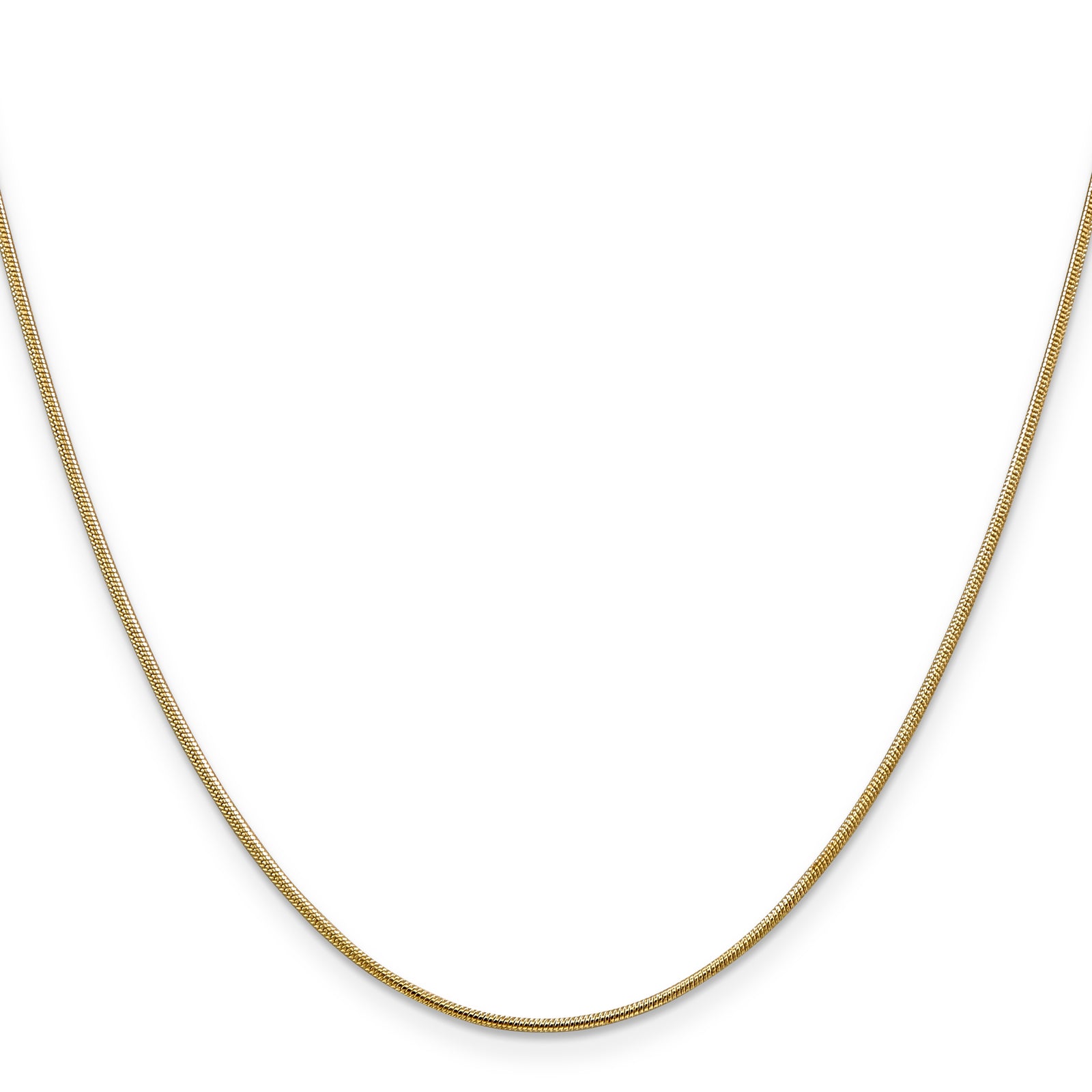 14k 1.1mm Round Snake Chain