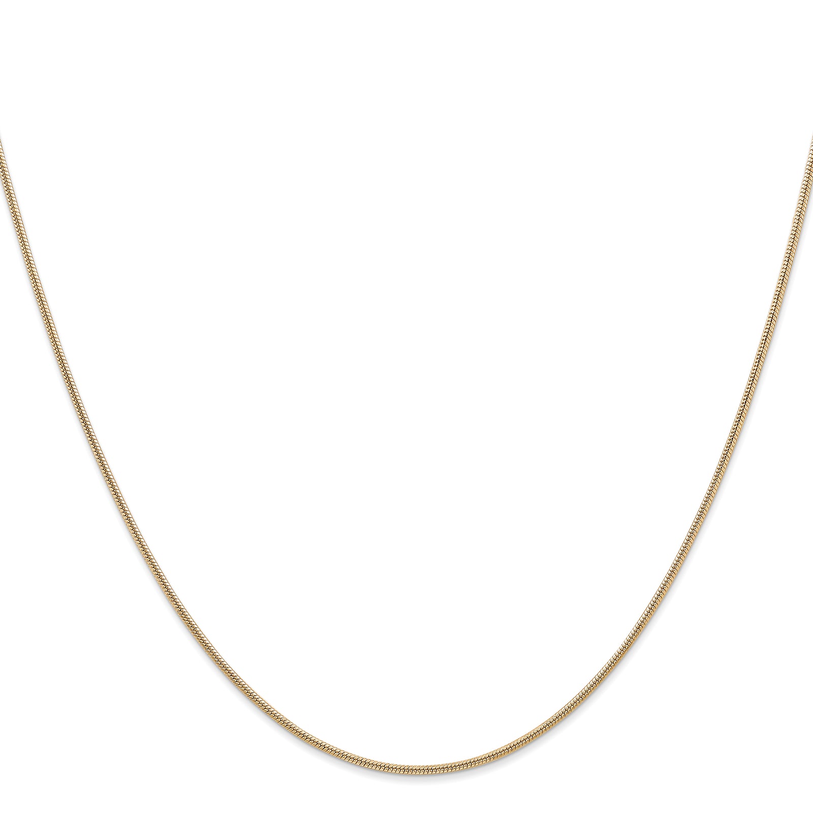 14k 1.4mm Round Snake Chain