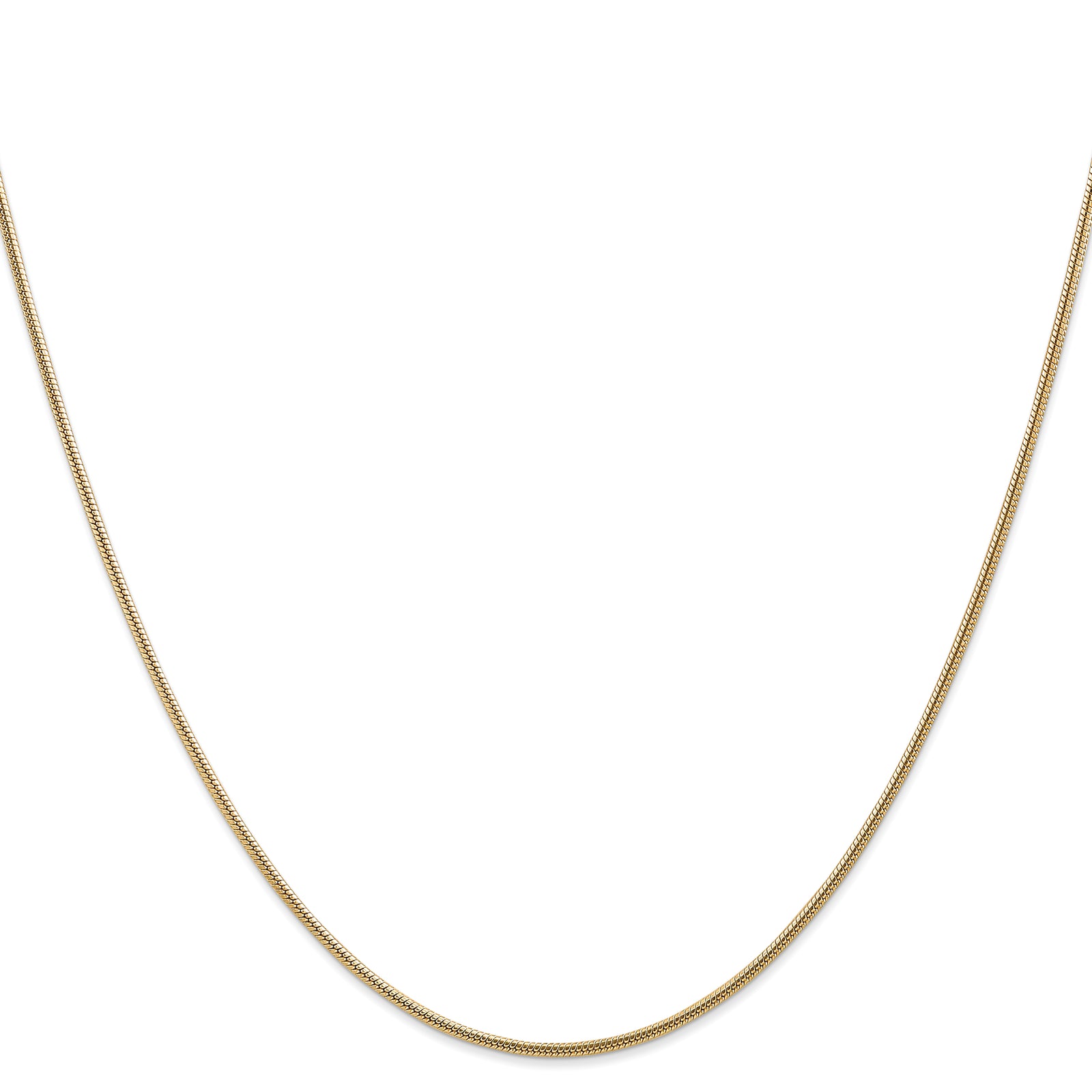14k 1.6mm Round Snake Chain