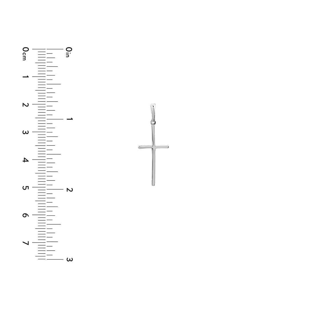 Polished Cross Pendant with Rounded Edges